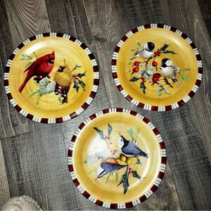 Lenox Set of 3 Winter Greetings Plates EUC